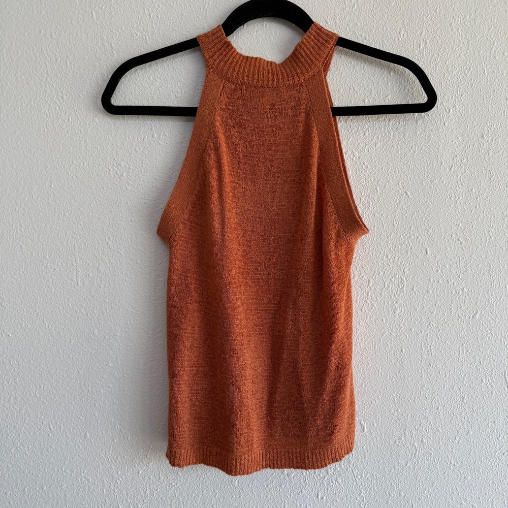 Lightweight Rust Knit Top